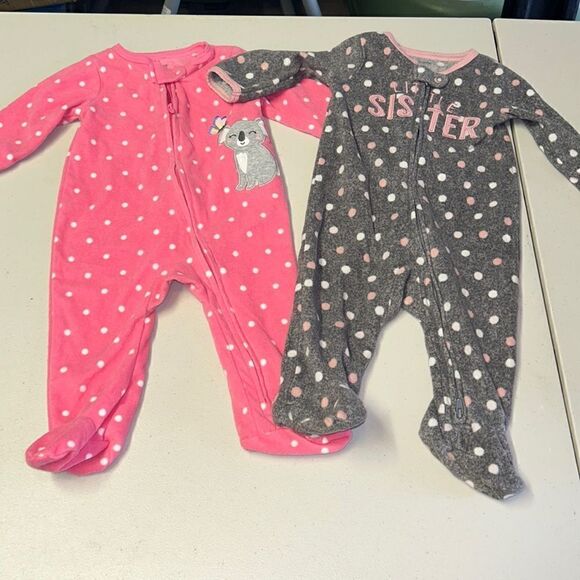 6m carters 2 pack footed pajamas - Picture 1 of 1